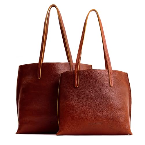 Portland Leather Goods August Tote Bolso de Cuero miniatura 7