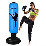 Boxsack Kinder 160CM, Erwachsene Kinder Standboxsack für Sofortiges Zurückprallen zum Üben, für Kickboxen, Karate, MMA, Boxen und Heimtraining