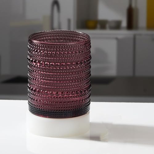 Image of SASASA Vintage Hobnail Bubble Glass Set | Drinking Glasses for Water, Juice, Cocktails | Set of 6, 300ml (11759)