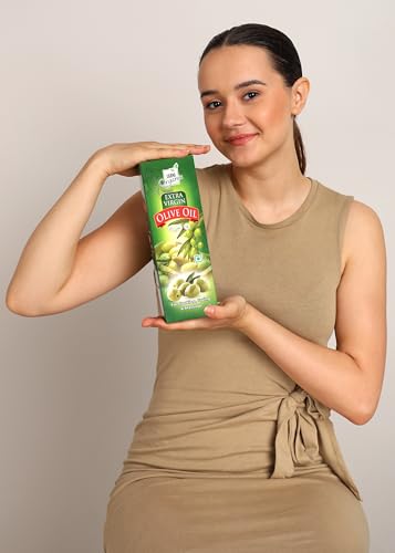 Image of LAXMI ORGANIC Extra Virgin Olive Oil 3L | Cold Pressed Jaitun Ka Tel | Pure & Natural Edible Oil for Cooking, Sauteing & Salad Dressing | Multipurpose Olive Oil for Hair, Skin & Baby Massage