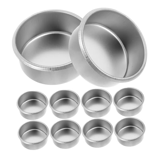 VINTORKY Metal Empty Candle Cups Christmas Candle Holder Decor 10 Pack Tealight Holders for Centerpieces Liners