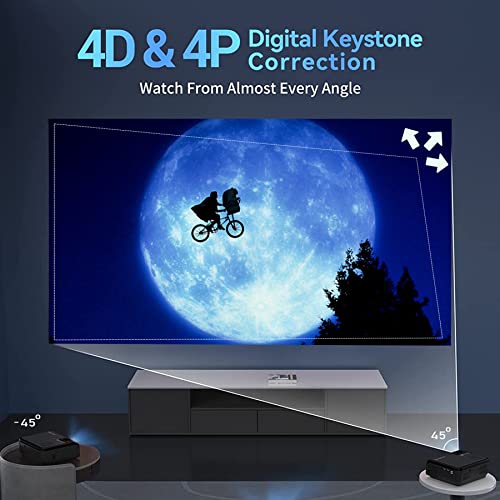 Image of E GATE K9 HD with Free Amazon Fire TV Stick, FHD 1080 Support & 720p Native, 4000 Lumens LED 390 ANSI Home Cinema Projector, 180 inch max Screen (457 cm) | (E09k61) (Black)