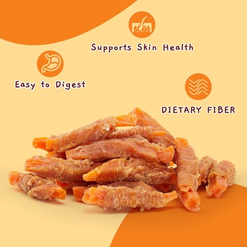 Jungle Calling 1.33 lb Dog Treats for Medium/Large Breeds Rewards - Chicken Wrapped Sweet Potato, Grain Free, Rawhide Free, Easy to Digest Treat Chews & Training Treats - Image 5