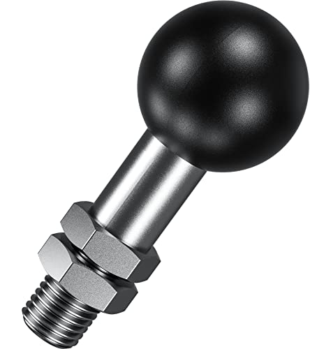 BRCOVAN 1'' Ball Adapter with M10 x 1.25 x 15 Threaded Post Compatible with RAM Mounts B Size 1 Inch Ball Double Socket Arm