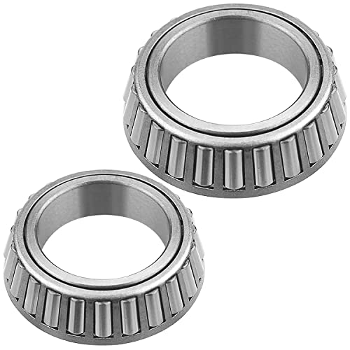 Jadode Trailer Axle Hub Bearings Kits L44649/10 L68149/11 Seal 10-19（171255Tb）3500 Lbs Trailer Axle Straight Spindles With Grease Seals Dust Cover And Cotter Pin Trailer Wheel Hub Bearing Kits 2Pc #TOP7