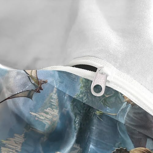 Housse de couette dinosaure zippée et résistante en microfibre - 8