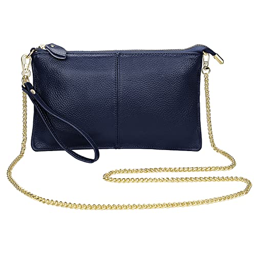 Image of Uromee Wristlet Wallet Clutch Purses for Women Genuine Leather Crossbody Bag Handbag with Detachable Shoulder Chain