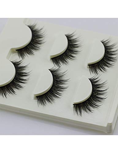 3D False Eyelashes Extensions 3 Pairs Long Lashes Strip With Volume For Women's Makeup Handmade Soft Fake Eyelash … #TOP4
