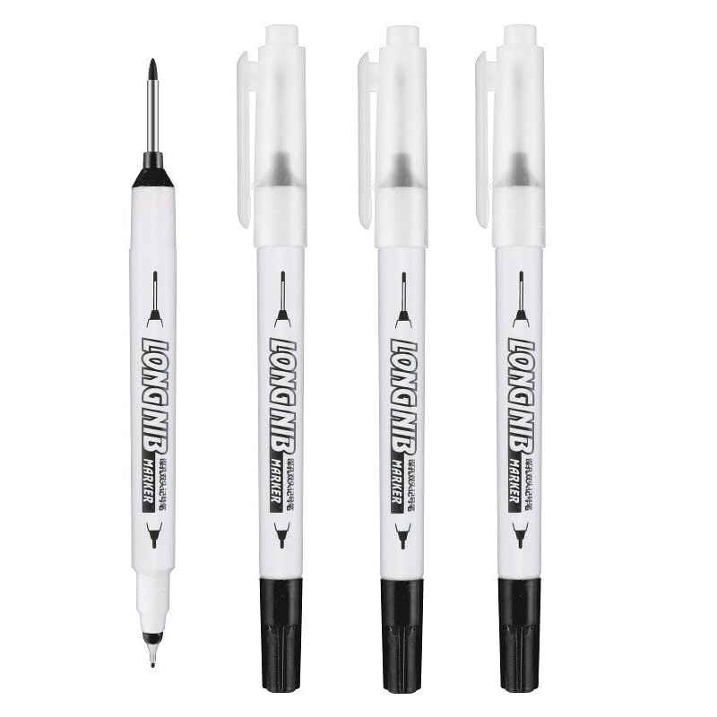Marqueur trou profond 20 mm lot de 4 stylos noirs de bricolage pour perforation métal