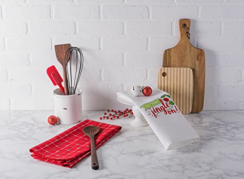 Image of DII Christmas Tea Towels Decorative Kitchen Dish Towel Set, 18x28, Jingle On, 2 Piece