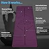 Gonex Yoga Mat with Alignment Lines for Women Men, Eco-Friendly TPE Mat Non Slip 1/4 Inch Thick Exercise Mat for Yoga Pilates and Fitness, Purple