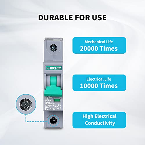 Renogy Suntree 63 Amp Single-Pole DC Circuit Breaker for Off-Grid Solar System, PV Combiner Box, Breaker Box - image 4