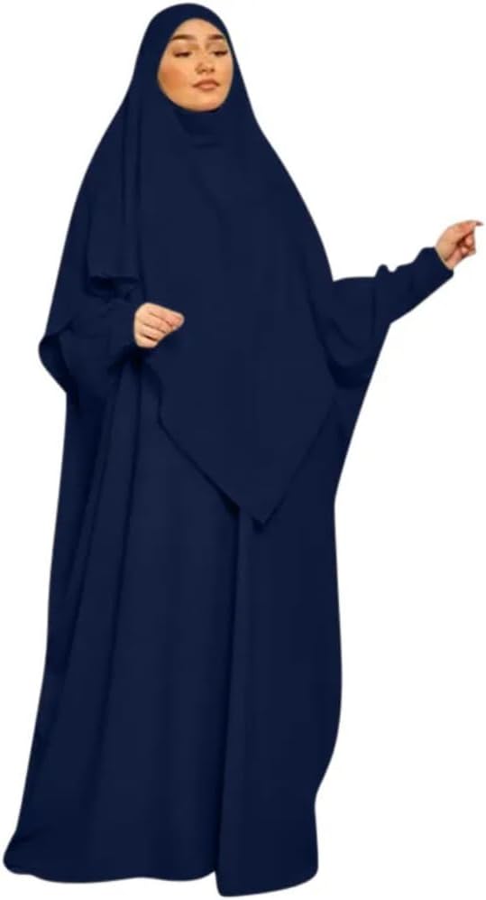 Abaya and khimar silk medine set, opaque, long Abaya with matching khimar, jilbab silk of medine, Islamic hijab, prayer veil, for veiled Muslim women, hejj, omra, madrassa, daily