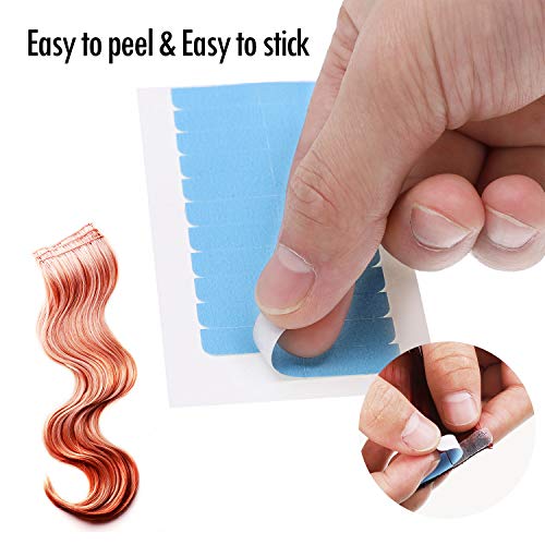 Image of Blulu 360 Pcs Tape in Hair Extension Replacement Tape, Blue