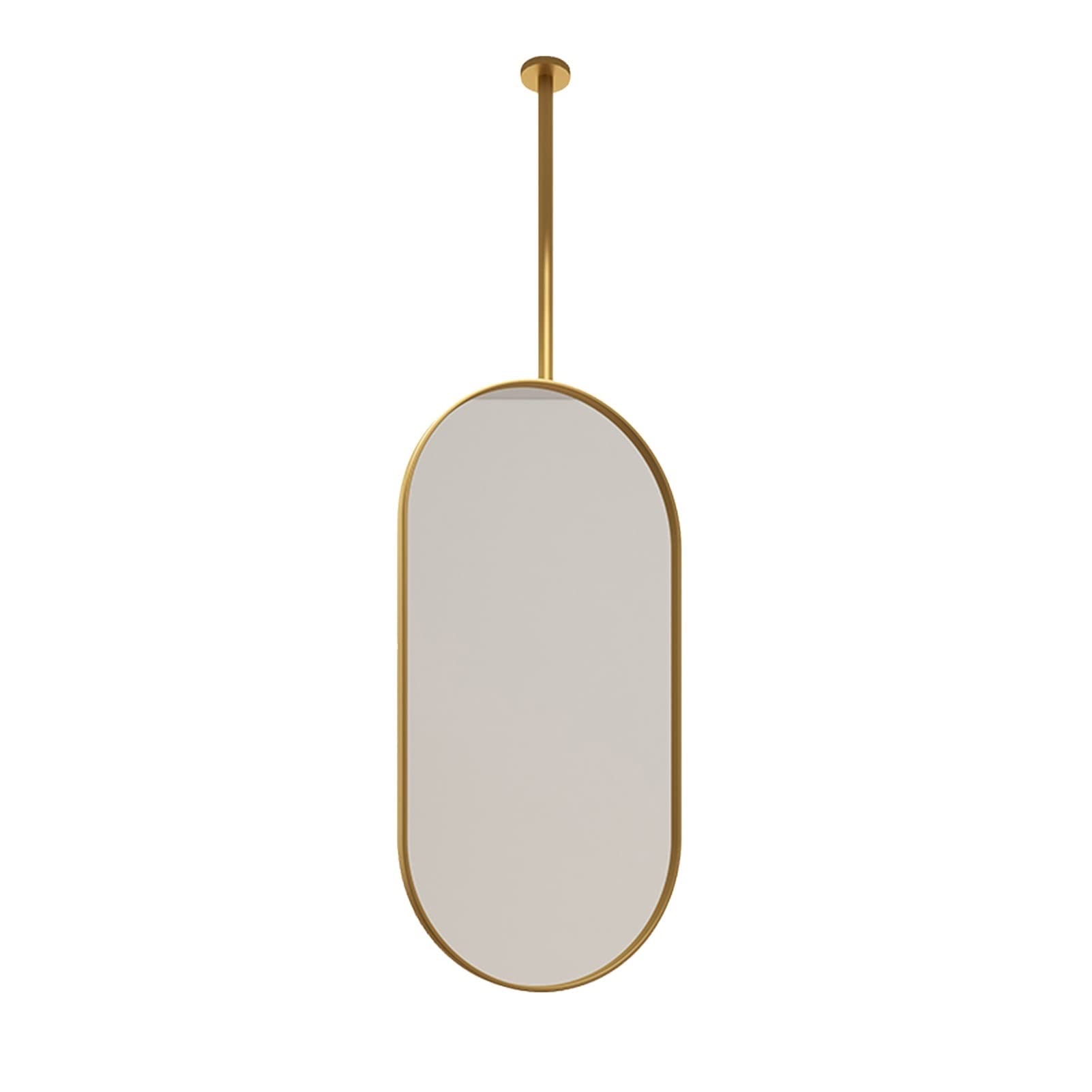 Miroir de salle de bain suspendu ovale doré pour votre coin beauté