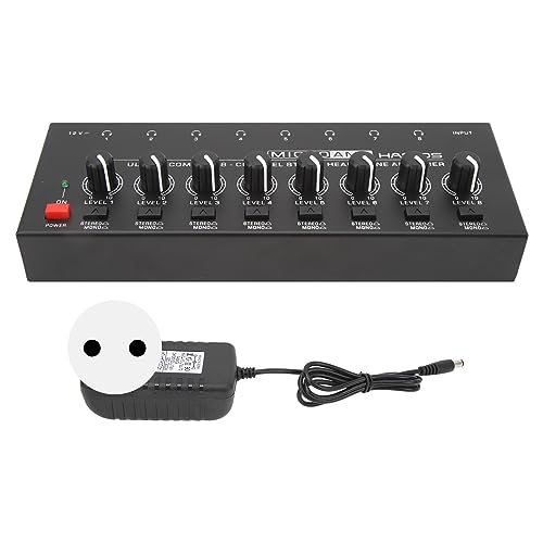 Amplificador de Som de 8 Canais, Amplificador de Fone de Ouvido de 8 Canais HA800S de Bom Desempenho