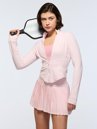 Image of CAVA Sculptor Jacket for Women | ADPT Nylon-Spandex, 4-Way Stretch, Moisture-Wicking, High Neck, Full Sleeves | Performance Activewear