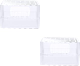 Abaodam 2 Pçs Hamster Banheiro Chinchila Banho Potty Hamster Banho De Areia Hamster Banheiro Leopard Gecko Trela Chinchila Banheira Hamster Banheira Rato Bacia De Banho Transparente