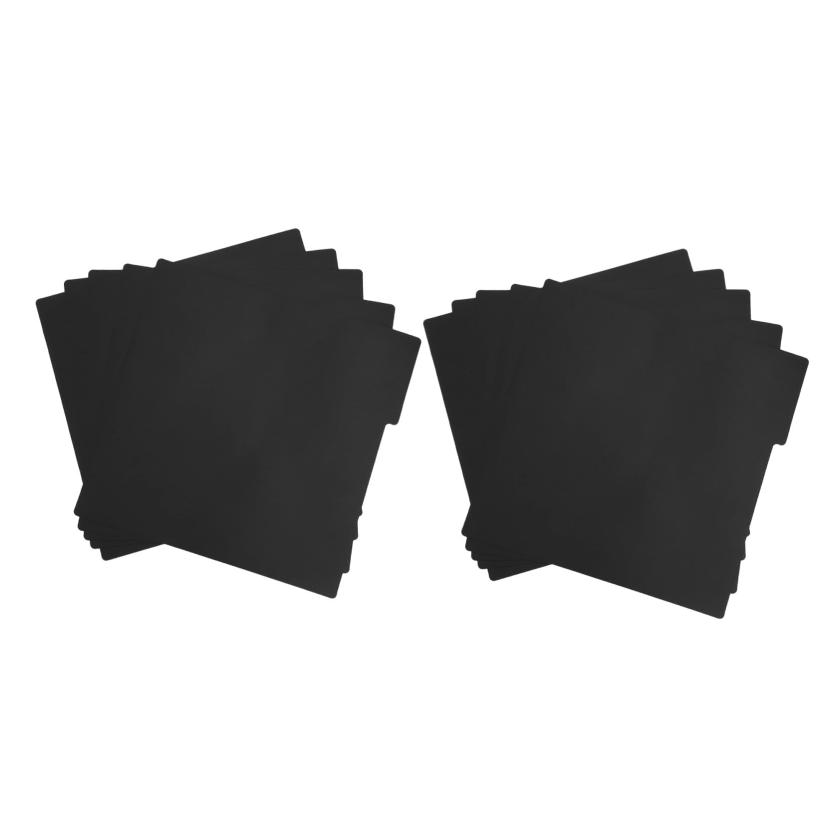 NUOBESTY Separatore di Dischi in Vinile 10 Pezzi in Plastica Nero con Tab | Classificazione e Ricerca Rapida, Divisori Vuoti 12, 9x12, 5 Pollici, per Libreria e Sala Audio