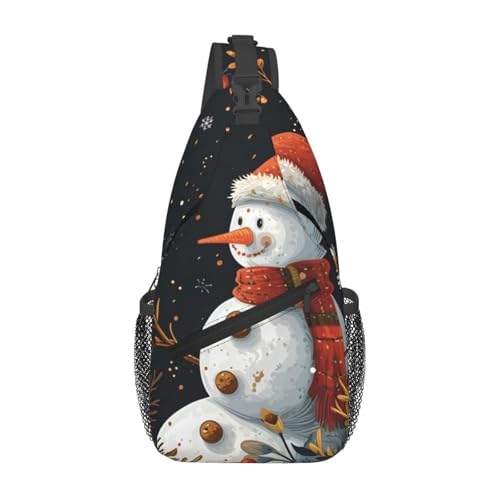 Mochila cruzada unisex ligera con diseño navideño miniatura 1
