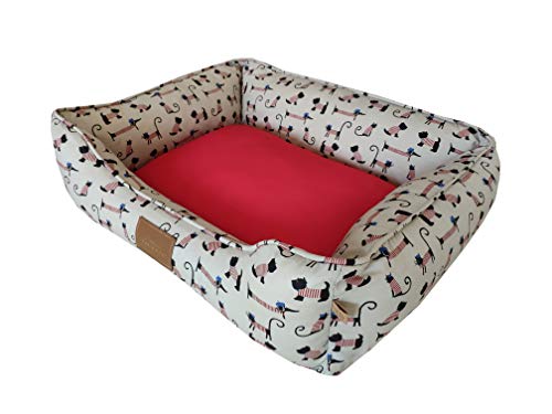 Cama Fábrica Pet para Cães, Médio, Vermelha