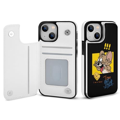 iPhone13 Mini用ケース 手帳型 トムとジェリー 【全機種対応】 アイフォン13 Mini用ケース スマホケース 財布型 PUレザー おしゃれ 背面カード収納 スタンド機能 携帯カバー 耐衝撃