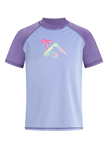 Image of Kanu Surf Girls' Karlie Rash Guard UPF 50+ Sun Protection Short Sleeve Swim Shirt
