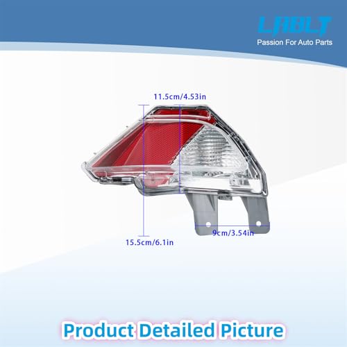 Image of LABLT Right Side Rear Bumper Reflector Light Stop Lamp Replacement for RAV4 2016 2017 2018 814800R040 TO2883107 814900R040 TO2882107