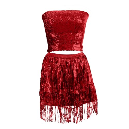 Ensemble de bal paillettes extensible pour femme solution tenue de fête chic et confortable