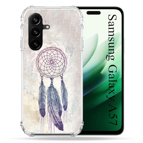 Coque Samsung Galaxy A57 5G attrape rêve blanc style bohème