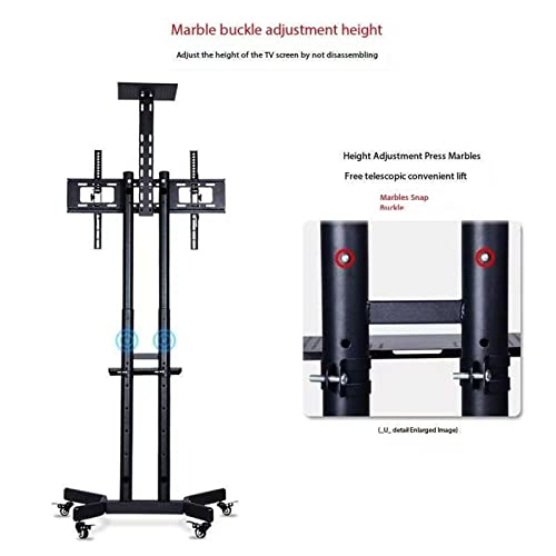 Soporte móvil giratorio para TV de piso ajustable miniatura 6