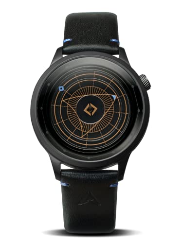 Montre Altas Series montre bracelet cuir véritable homme montre boîtier gris mat design