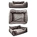 United Colors of Benetton. Pets | Hundebett | Braun | Maße 90x70x28 cm | Ergonomisches Bett für Große Hunde | Maschinenwaschbarer Bezug