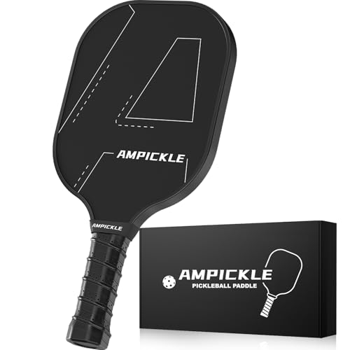 Image of Pickle Ball Paddle,Fiberglass Pickleball Paddles Set,Frosted Surface Pickleball Rackets, USAPA Standards,Oversized Sweet Spot Pickle Ball Paddle for Indoor Outdoor (A-Line Black)