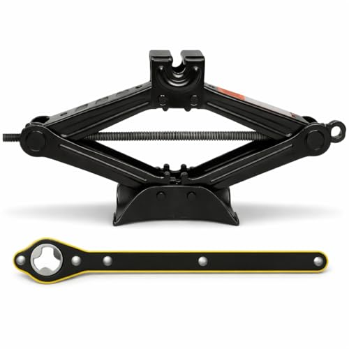 Macaco Sanfona Automotivo 1,5 Tonelada, Mecânico, com Chave Catraca Universal, para Carro