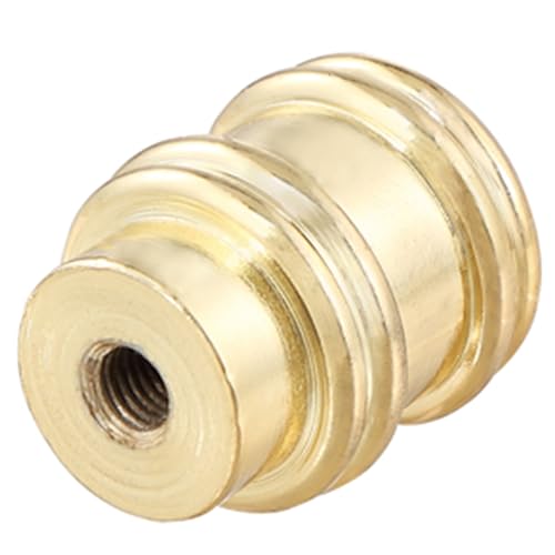 Image of Aspen Creative 24030-11, Bumped Cylinder Finial for Lamp Shade, Steel in Brass Plated Finish, 1-1 /4 inch Height (1 Pack)
