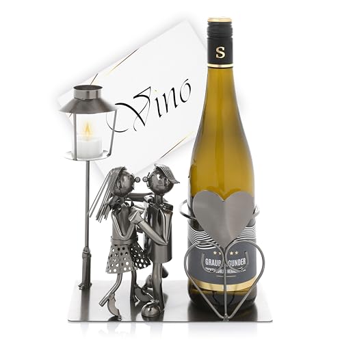 Nordstern Flaschenhalter Tanzpaar mit Laterne für Teelicht -...