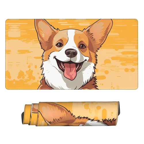 Tapis de souris de jeu Corgi sous-main étendu pour ordinateur
