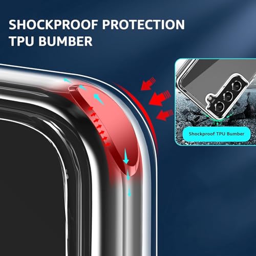 Image of Magnetic Case for Samsung Galaxy S21 5G Compatible with MagSafe, Shockproof Phone Bumper Cover, Anti-Scratch Clear Back Plastic (Clear)