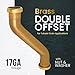 Flexcraft 42212 Double Offset for Tubular Drain Applications 1-1/2 in. x 12 in, 17GA Brass