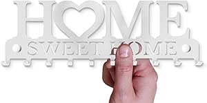 Portachiavi Da Parete Home Sweet Home - 10 Ganci Metallico, Design Moderno Per Ingresso - Foto 6