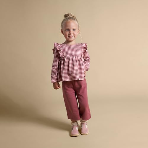 Modern Moments by Gerber Girls' Baby and Toddler Ruffles Top and Wide Leg Pant Set4