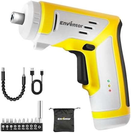 HYCHIKA Electric Screwdriver 6 N.m, 3.6V Cordless, LED Light, 36Pcs - View #4