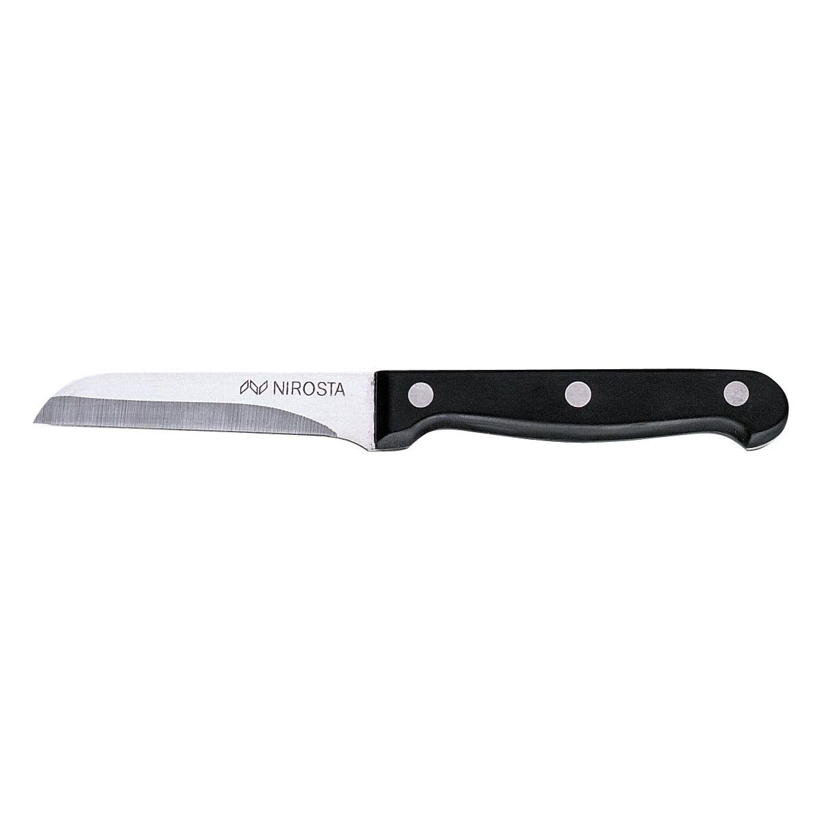Nirosta 43390 Couteau à legumes Nirosta-​Mega 18cm en Bakélit/​INOX, Acier Inoxydable, Noir/​Argent, 18 x 4,​8 x 1 cm
