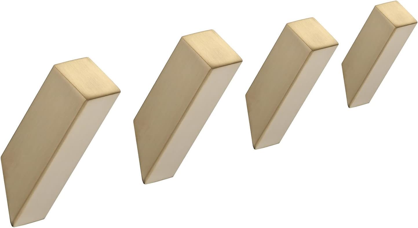 SHUNLI 4er-Set Handtuchhaken – Gebürstetes Gold, Edelstahl, Modernes Design Für Bad & Küche