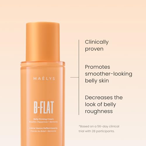 MAËLYS B-FLAT Belly Firming Cream for Women - Skin Tightening & Moisturizing Treatment with Shea Butter & Bentonite Clay - Smooths Look of Stretch Marks - Postpartum Body Care (3.4 Fl Oz) - Image 3