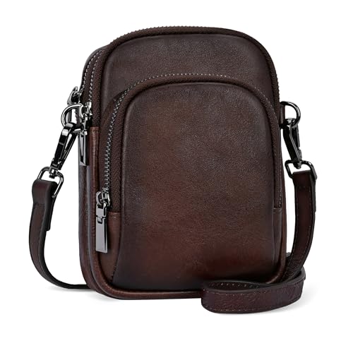 Image of Iswee Genuine Leather Purses for Women Shoulder Handbags Designer Hobo Crossbody Purse Top Handle Purse