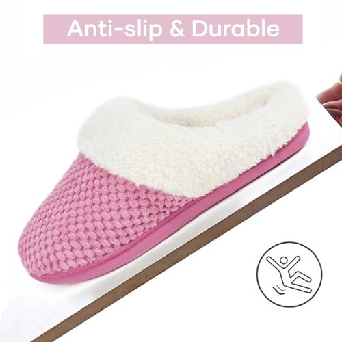 Image of ULTRAIDEAS Women's Breathable House Slippers with Memory Foam, Lightweight Cotton Blend Lining, Indoor Outdoor Slip On Design, Non Slip Rubber Sole for Bedroom, Machine Washable
