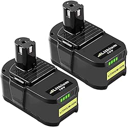 Cargador Bateria Ryobi 18V Kengdor 2 Paquetes 18V 5.5 Ah Reemplazo para Ryobi One + P108 P107 P122 P104 P102 P103 para Ryobi 18V Batería RB18L50 RB18L25 RB18L15 RB18L13 con Indicador LED Herramientas eléctricas inalámbricas
