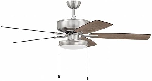 Craftmade P119BNK5-52DWGWN Pro Plus Ventilador de techo de 52 pulgadas con luces LED y cadena de tracciĂłn, 5 cuchillas reversibles de madera Craftmade P119BNK5-52DWGWN Pro Plus Ventilador de techo de 52 pulgadas con luces LED y cadena de tracciĂłn, 5 cuchillas reversibles de madera